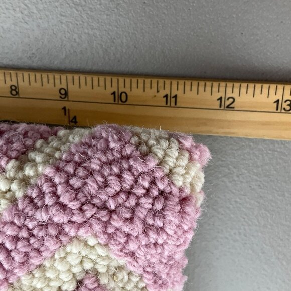 New Peking Handcraft Hooked Wool Ball Topiary Throw Pillow Tree Planter Country - Picture 7 of 8